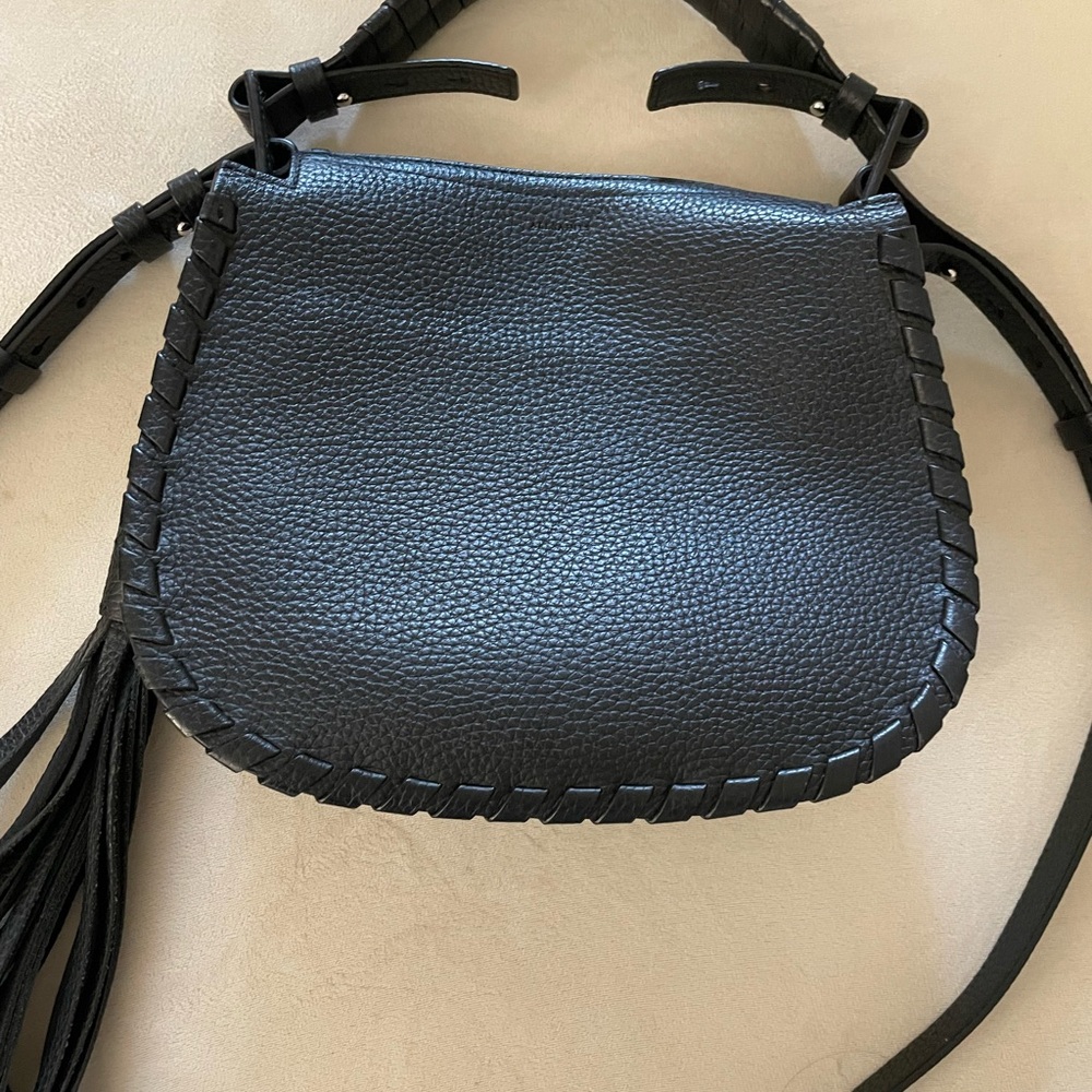 Black Leather Crossbody Bag